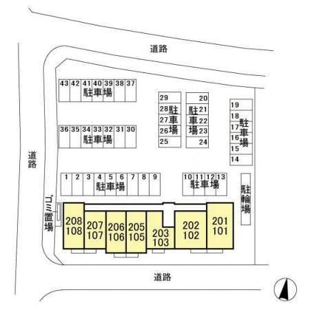 Always Friendly学園の森の区画図