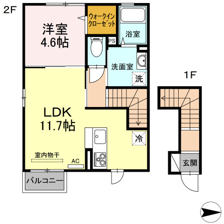 【間取り】 | フォンテーヌ目久美