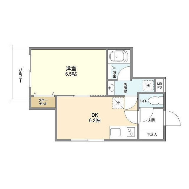 ブランドール都立大の間取り|間取りです。
