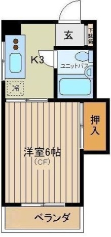 コーポ勝田の間取り|間取りです。