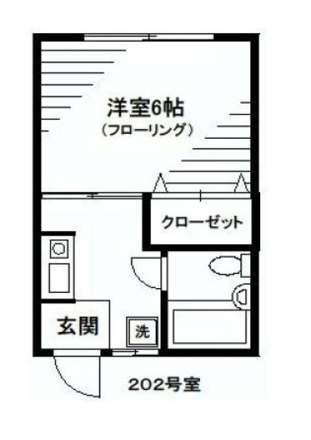 ２０２号室同一間取りです。
