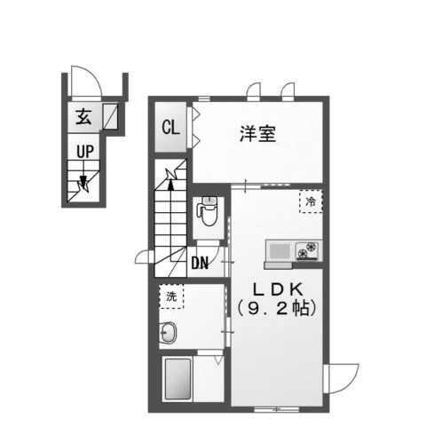 サニーサイドの間取り|間取りです。