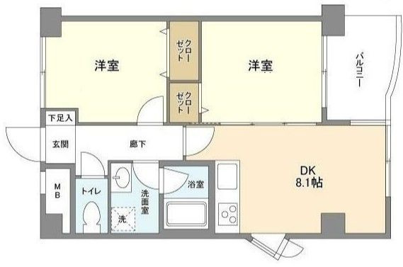 ＢＥＬＮＯＳ３４の間取り|間取りです。