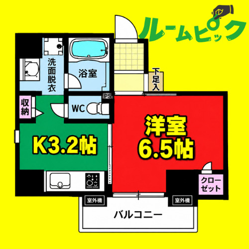 セレニティー名駅西　名古屋市賃貸　仲介手数料無料の間取り