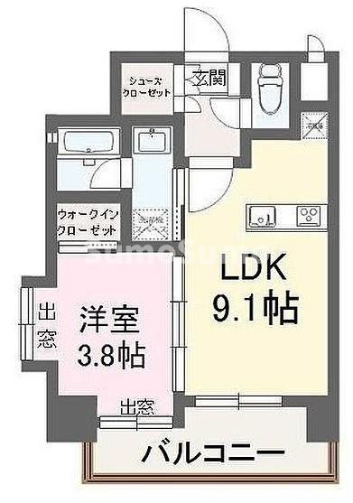ヴィラ博丈下川端の間取り
