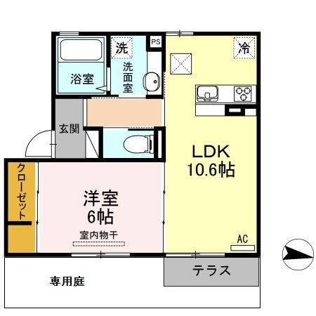 セジュール松泉Ⅱの間取り|使い勝手の良い間取りです♪