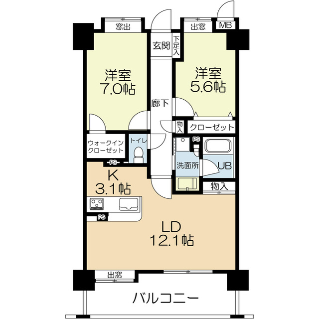 アプリークス百道浜の間取り