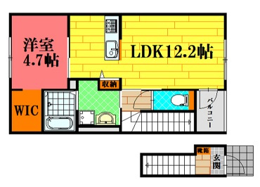 ヴィラ　コンフォールの間取り