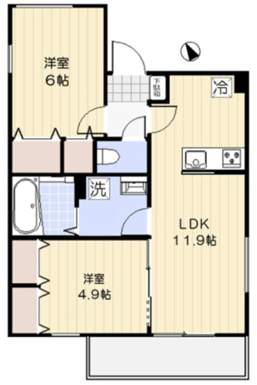 【間取り】 | グランテラス南台