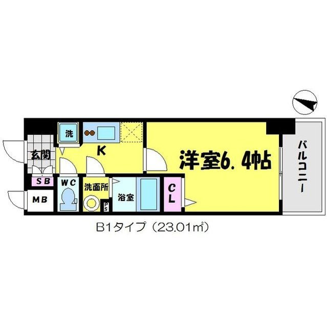 エスリード京橋の間取り