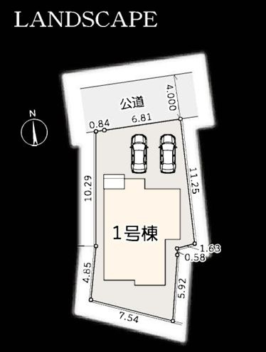 藤沢市辻堂元町3丁目新築戸建て　1号棟の間取り|区画図「藤沢市辻堂元町3丁目新築戸建て」