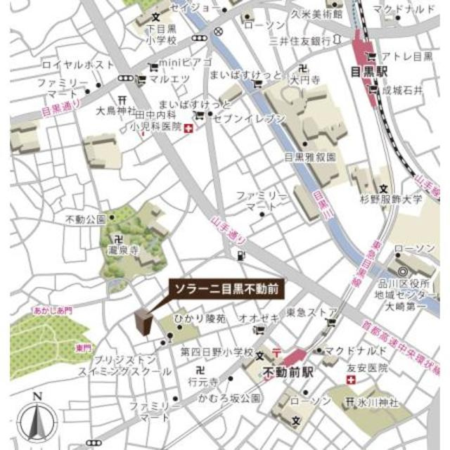ソラーニ目黒不動前の地図