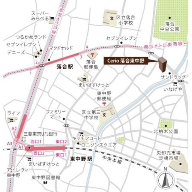 セリオ落合東中野の地図