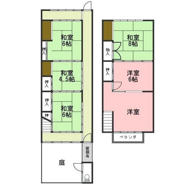 本巣郡北方町北方の一戸建ての間取り