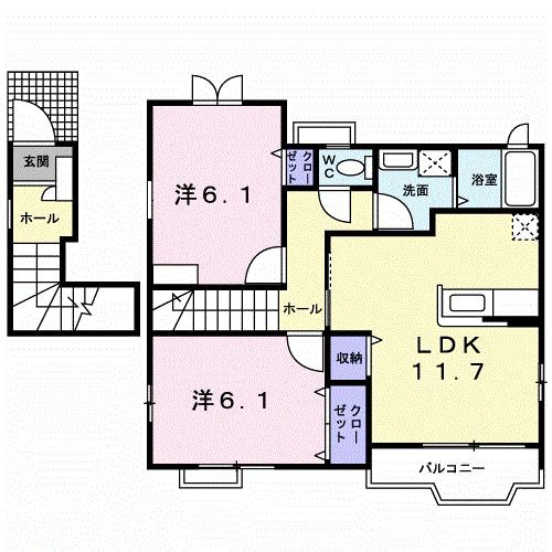 ツインリーフⅡの間取り