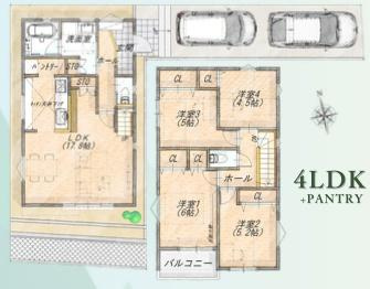 横浜市南区六ツ川２丁目の新築一戸建の間取り|使い勝手の良い4LDK
お気軽にお問い合わせください。