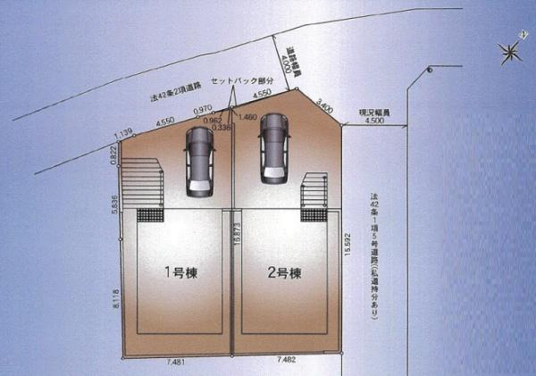 横浜市戸塚区名瀬町の新築一戸建の区画図|限定2棟の販売です！
お気軽にお問合せ下さい！