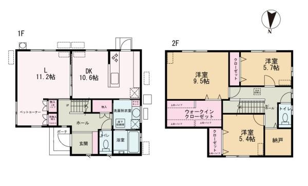 和歌山市朝日　中古戸建の間取り