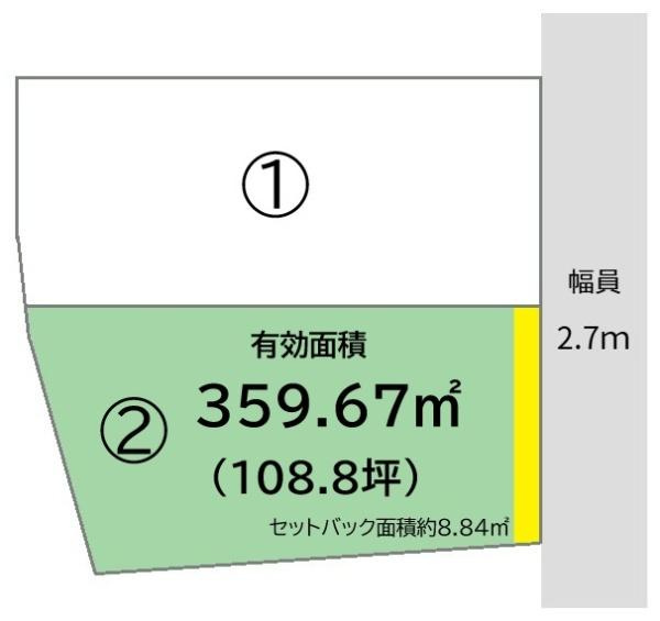 砂山南1丁目分譲地　2号地の土地図
