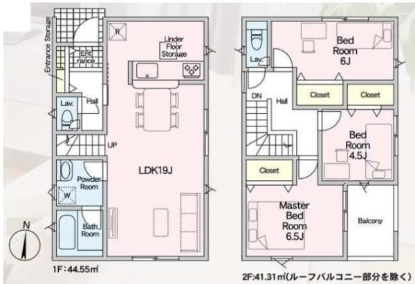 門真市 江端町　第３　１号棟　新築 一戸建ての間取り