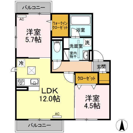 【間取り】 | J-SKYM　A棟