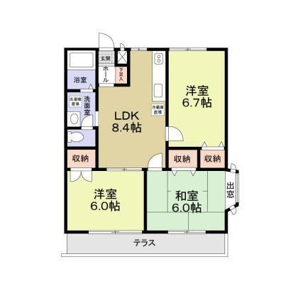 【間取り】 | グランドハイツ　C-1