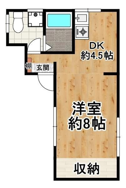 サニーサイドハイツの間取り|★１ＤＫ★