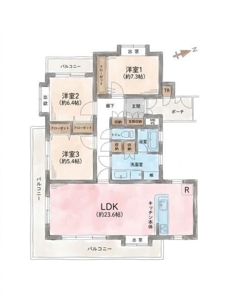 ベルヴィル瀬谷の間取り