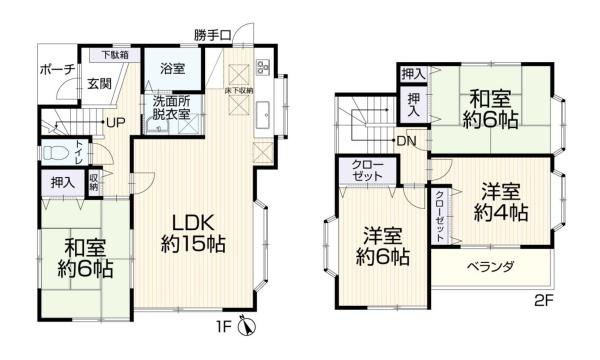 横浜市旭区上白根２丁目の中古一戸建の間取り