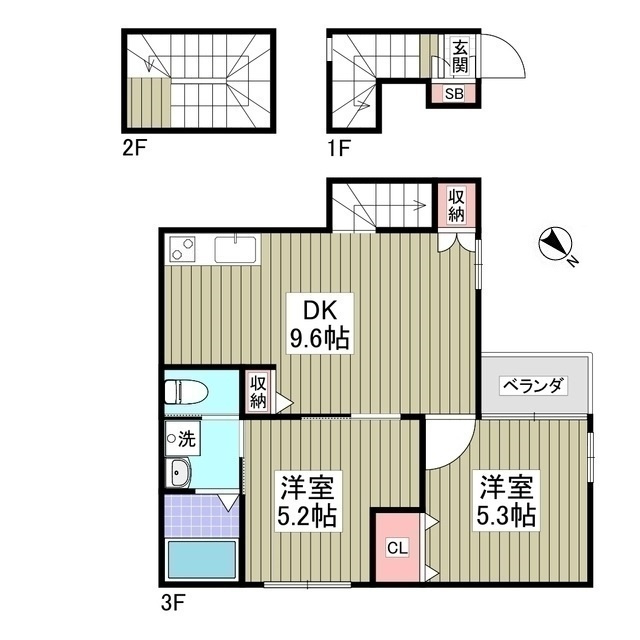 セプテーニ四ツ木の間取り