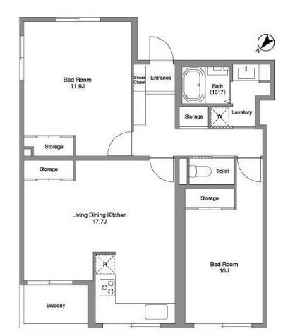 文京区千石４丁目の賃貸マンションの間取り