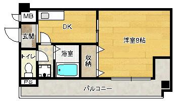 【間取り】 | パレス東洋６号館