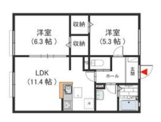 プラウディア富雄の間取り