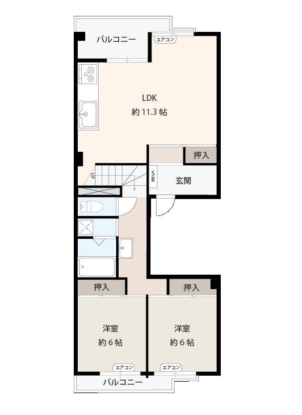 名古屋市北区金城１丁目の賃貸マンションの間取り|名古屋で一番初期費用の安い賃貸専門の不動産会社です(^^)