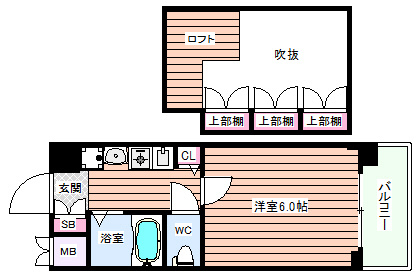 【間取り】 | エステムコート梅田茶屋町デュアルスペース