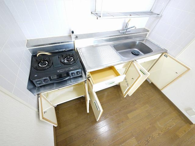 マンションポプリのキッチン|キッチンでお料理をお楽しみください