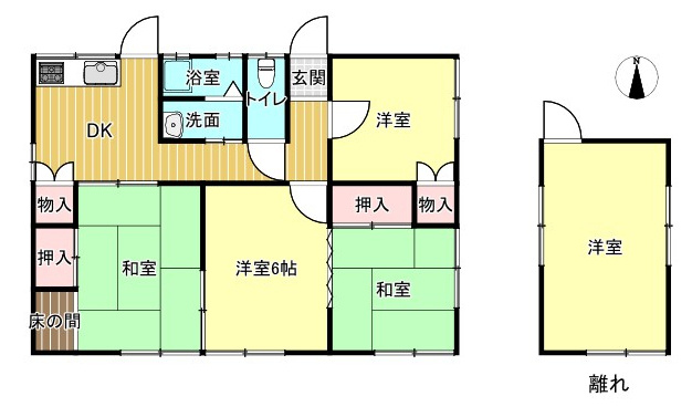 中古住宅　牛牧の間取り