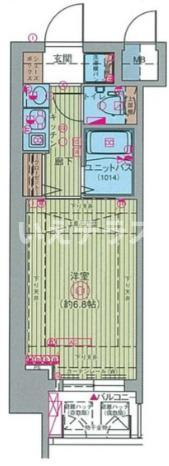 エステムコート神戸ハーバーランド前Ⅱの間取り