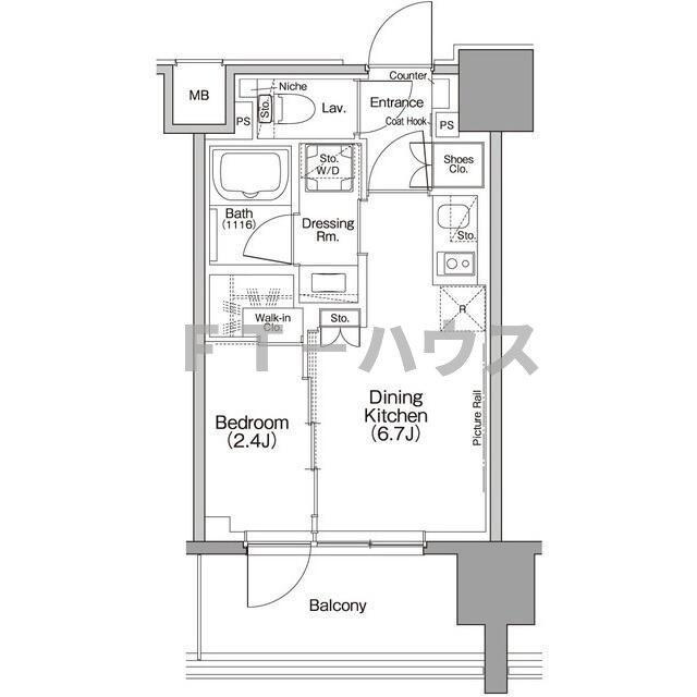 ザ・パークハビオ行徳駅前の間取り