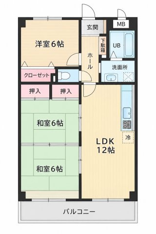 シャトレ天拝の間取り|別号数タイプ