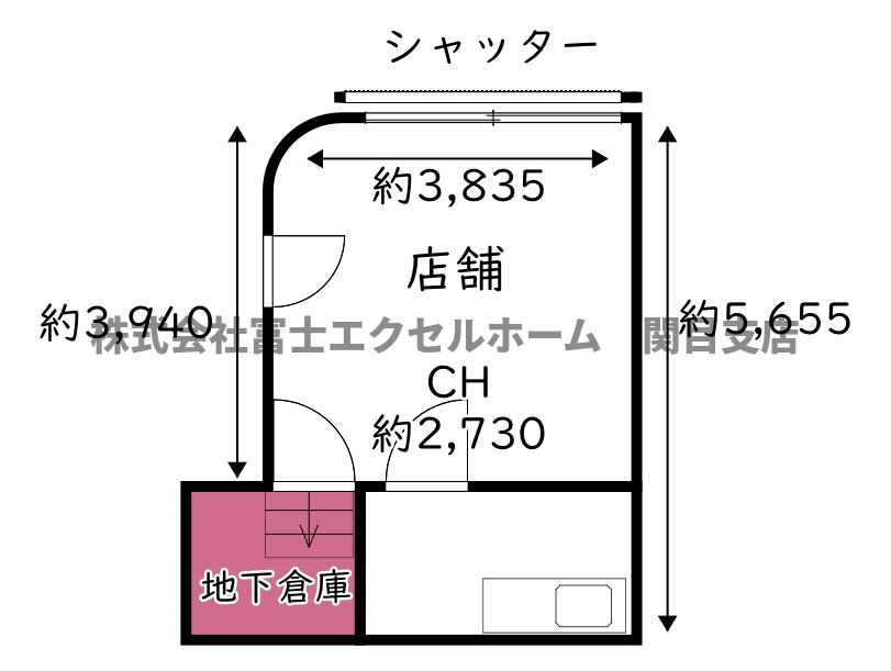 北浜　店舗ビルの間取り