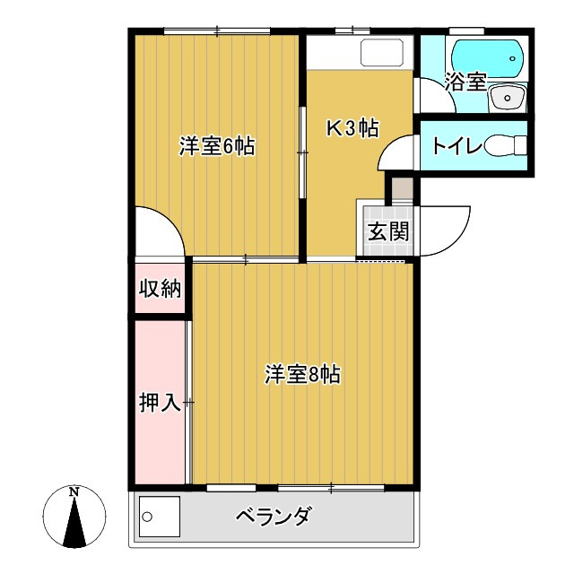 やんばる下島　B棟の間取り