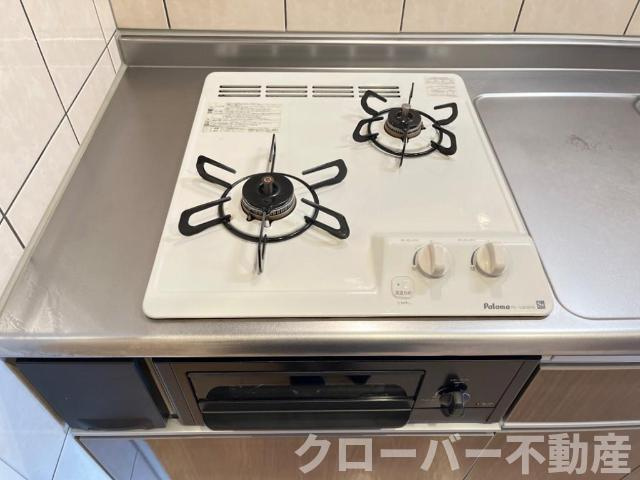 オレンジガーデンのキッチン|2口ガスコンロ