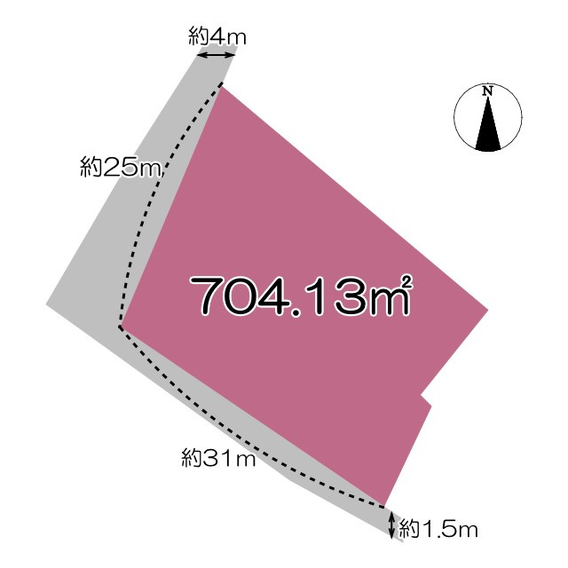 売土地　富士市今泉8丁目の土地図|土地図です。