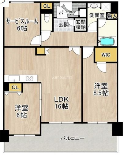 フェニックス日本橋高津の間取り
