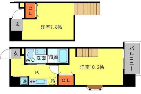 大阪市西区江戸堀１丁目の賃貸マンションの間取り
