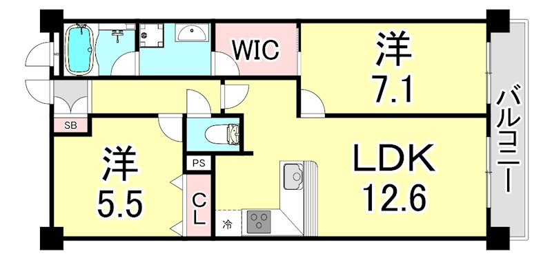 エスリード夙川東の間取り