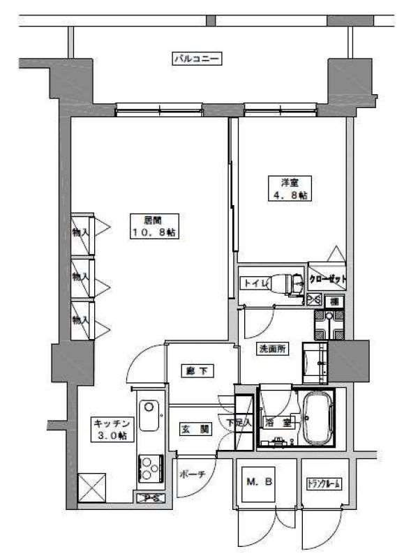 天神プレイス WEST棟の間取り