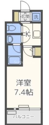 エグゼ難波南Ⅴの間取り