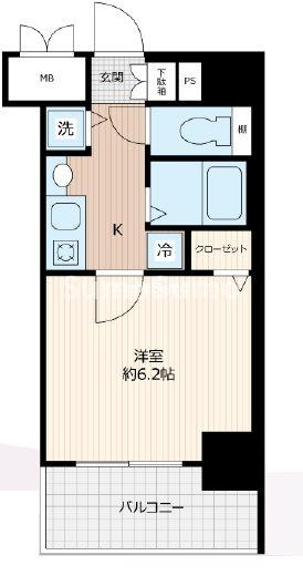 プレサンス難波幸町の間取り